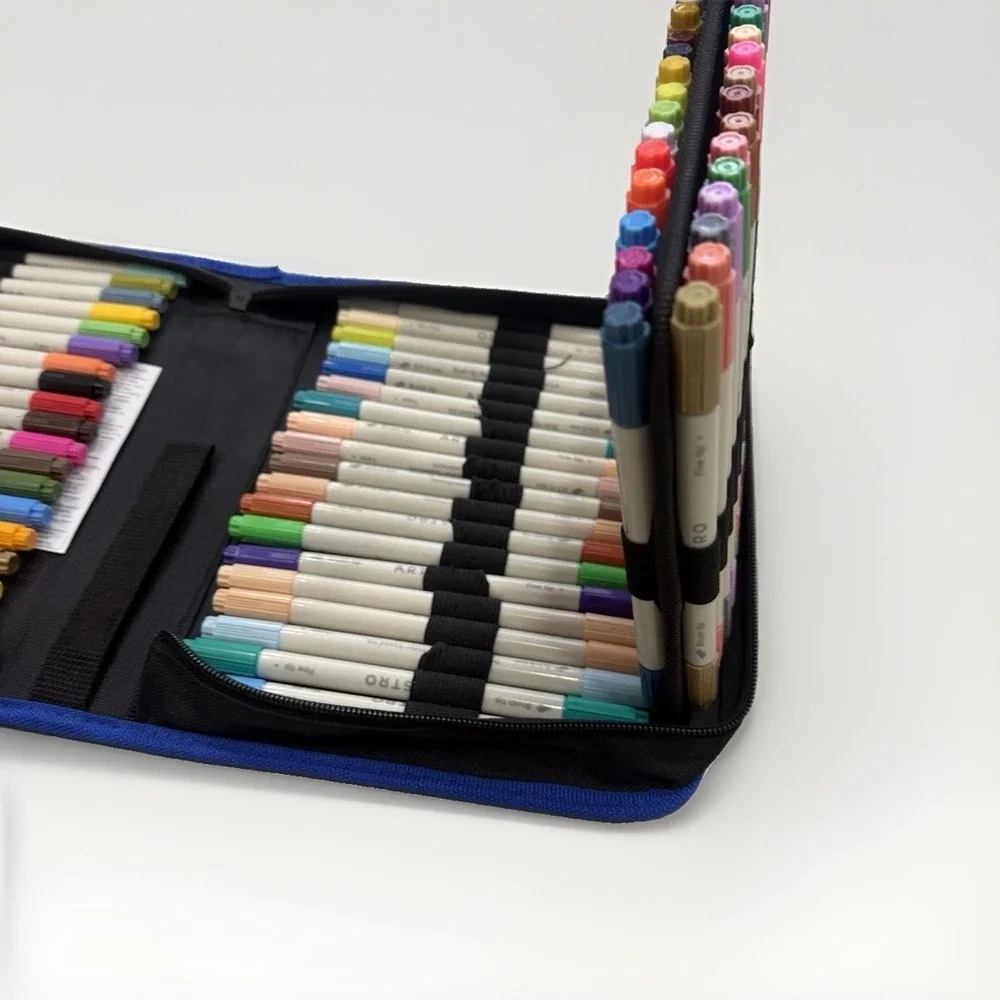 Artistro 72 Marker Set Dual-Tip Multicolor, Fine Tip & Brush Tip, Zipper Case